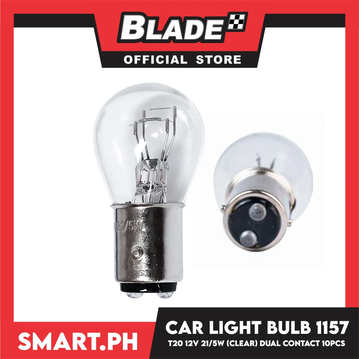 10pcs Halogen Perfect Bulb Car Light Bulb 1157 T20 12V 21-5W (Clear Copper  Base) Dual Contact, Car Light Indicator Reversing Light Bulb Stop Light Rear Turn Signal
