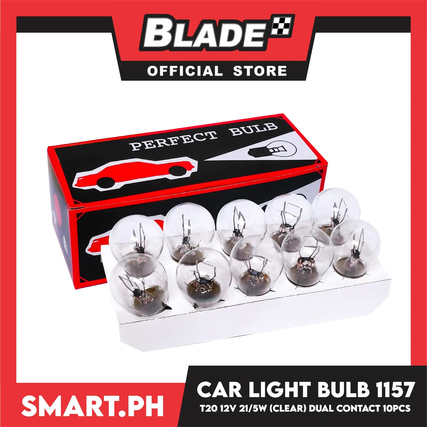 10pcs Halogen Perfect Bulb Car Light Bulb 1157 T20 12V 21-5W (Clear Copper  Base) Dual Contact, Car Light Indicator Reversing Light Bulb Stop Light Rear Turn Signal