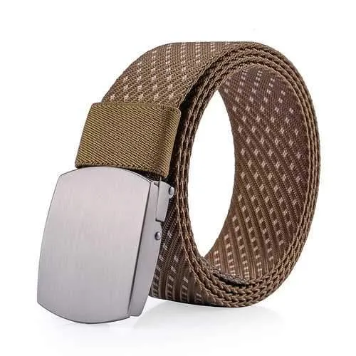 125CM Mens Women Nylon Alloy Buckle Belt Outdoor Casual Military Tactical Durable Pants Strips