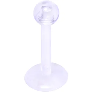 16 Gauge 5/16 Clear Flexible Bioplast Labret Monroe Tragus Retainer