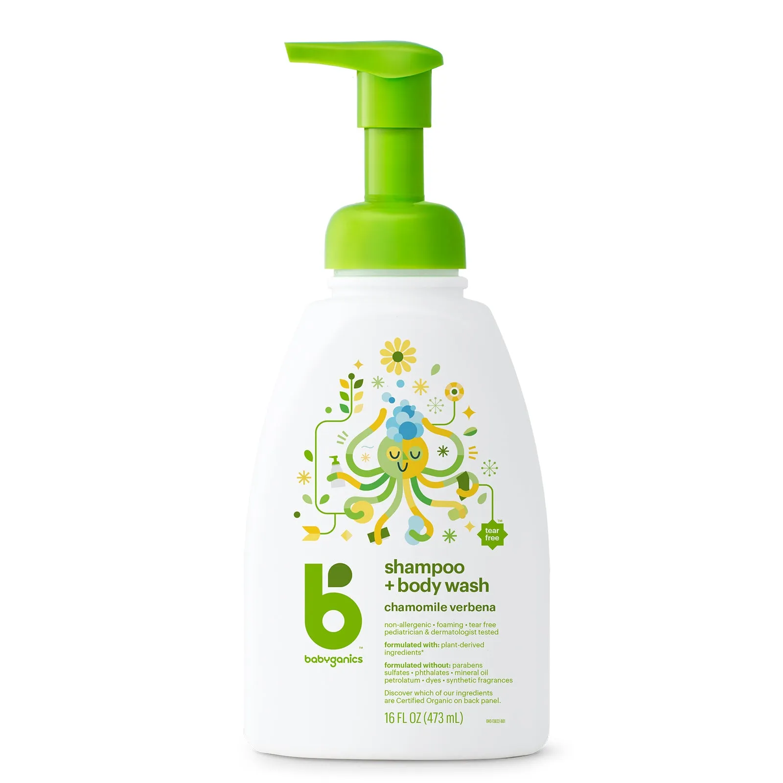 Babyganics shampoo   body wash chamomile verbena 473ml Exp: