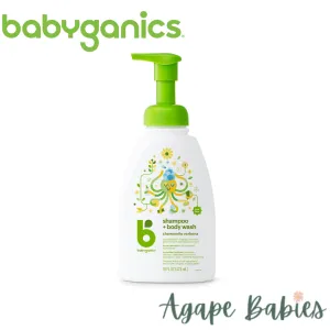 Babyganics shampoo   body wash chamomile verbena 473ml Exp: