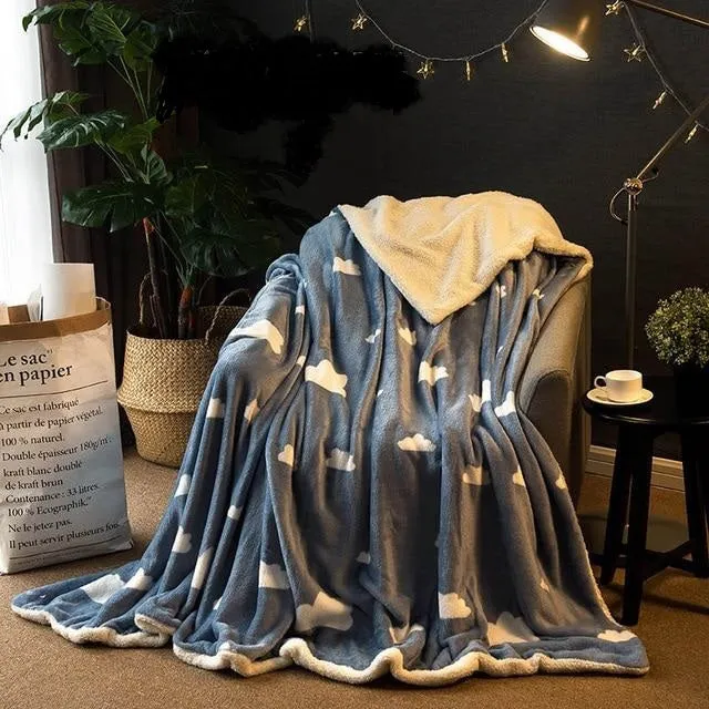 🌹Beautiful Cashmere Fleece Blanket. Super Warm!