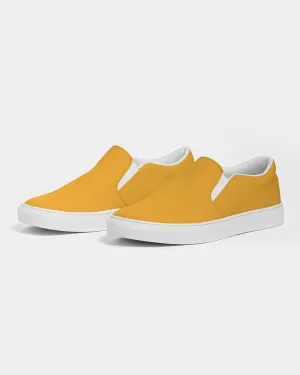 Bright Orange Slip-On Canvas Sneakers | Men's | Bright Pure Orange | C0M38Y100K0