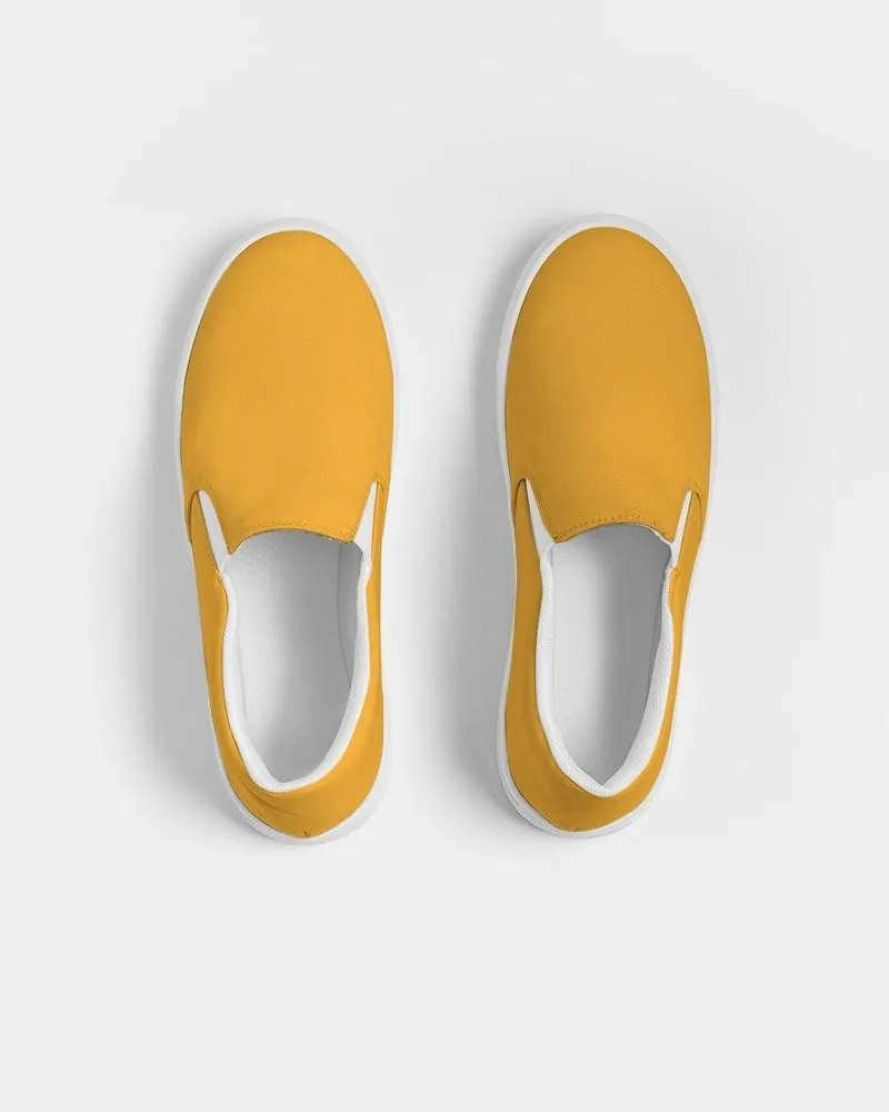 Bright Orange Slip-On Canvas Sneakers | Men's | Bright Pure Orange | C0M38Y100K0