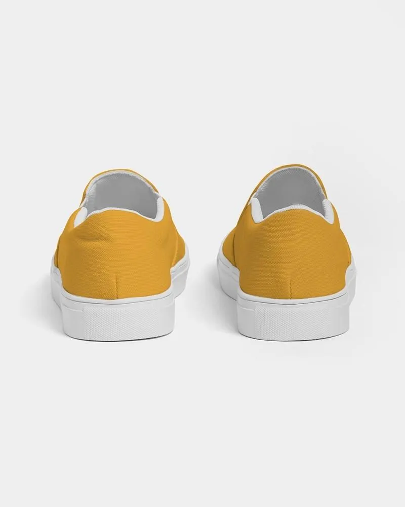 Bright Orange Slip-On Canvas Sneakers | Men's | Bright Pure Orange | C0M38Y100K0
