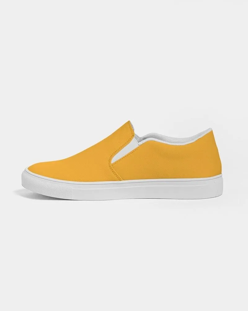 Bright Orange Slip-On Canvas Sneakers | Men's | Bright Pure Orange | C0M38Y100K0