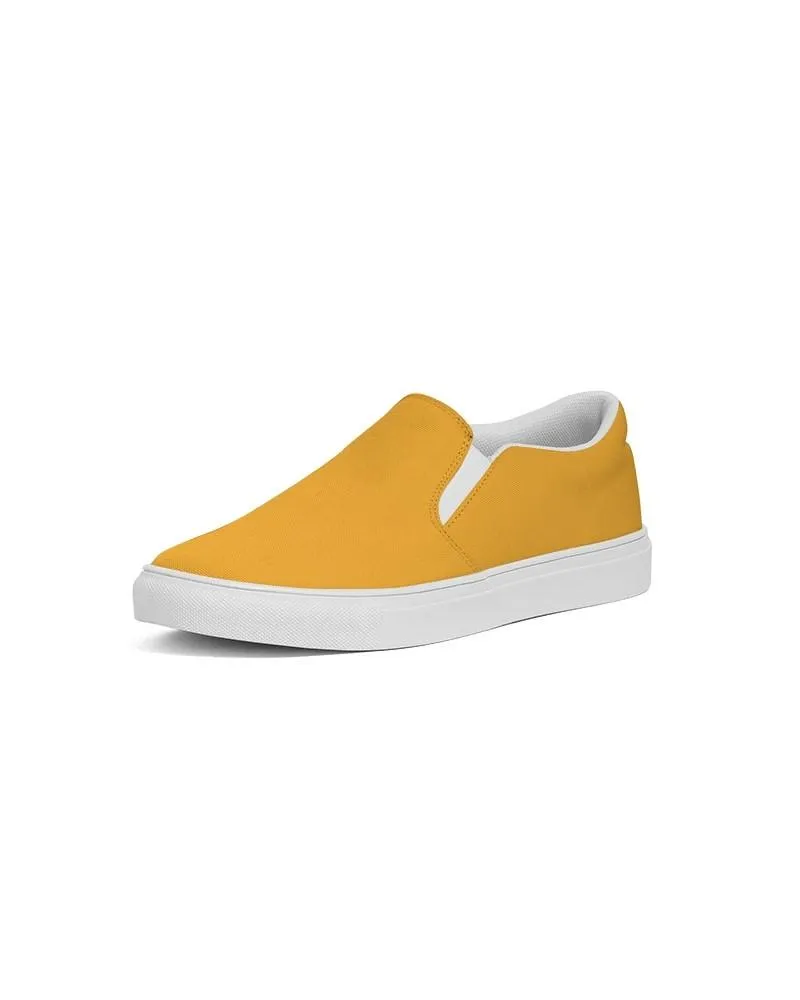 Bright Orange Slip-On Canvas Sneakers | Men's | Bright Pure Orange | C0M38Y100K0