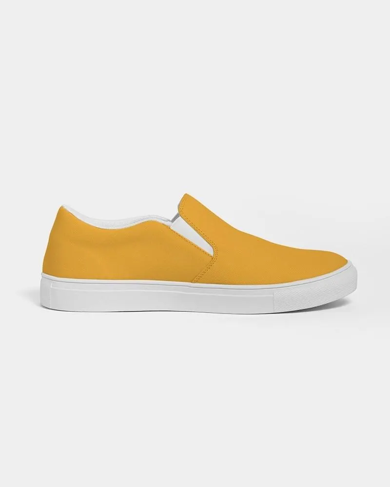 Bright Orange Slip-On Canvas Sneakers | Men's | Bright Pure Orange | C0M38Y100K0