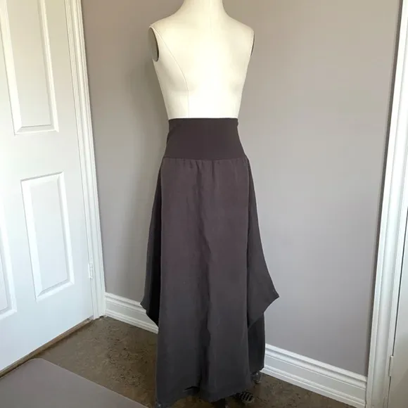 bryn Walker Brown HEAVY Linen Hamish Maxi Skirt - M, fits big! 🇺🇸