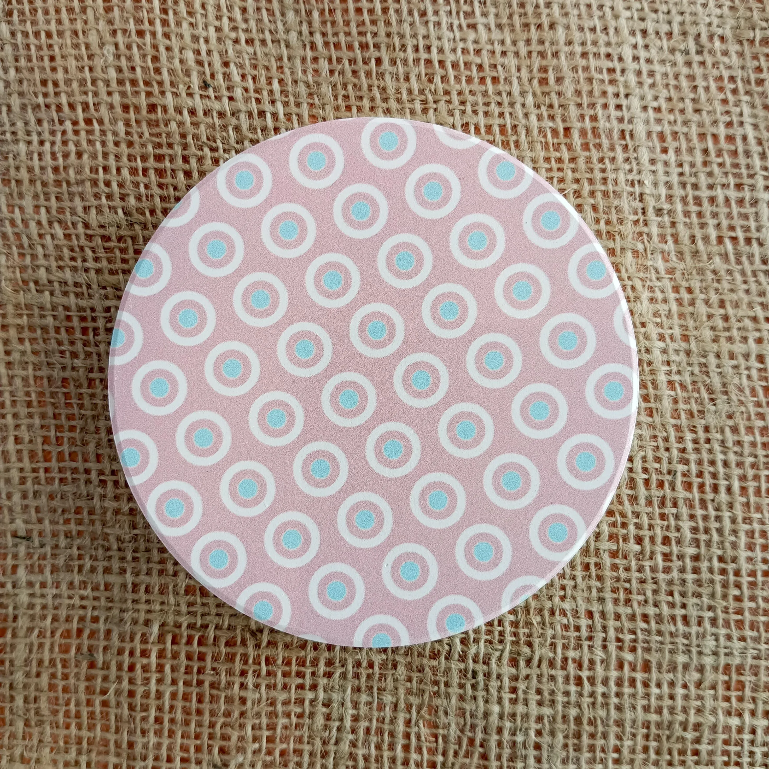 Charming Porcelain Coasters with Pastel Patterns