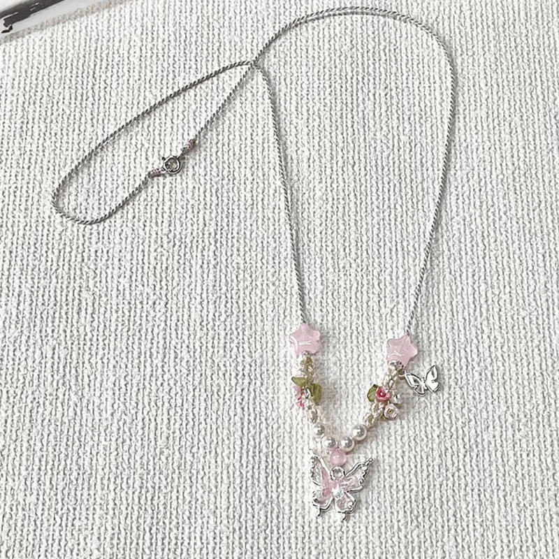 Chic Floral Butterfly Necklace