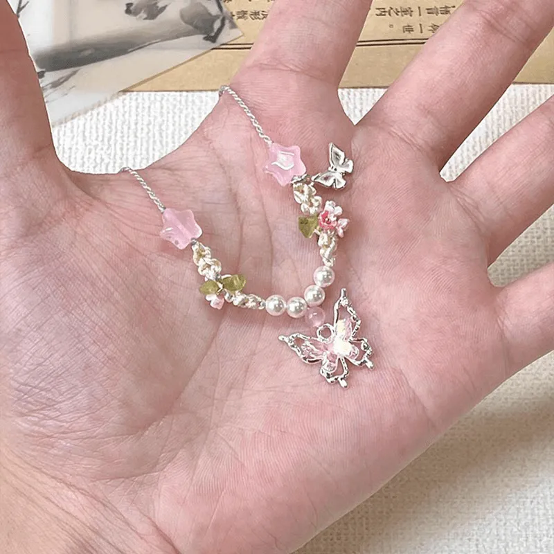 Chic Floral Butterfly Necklace