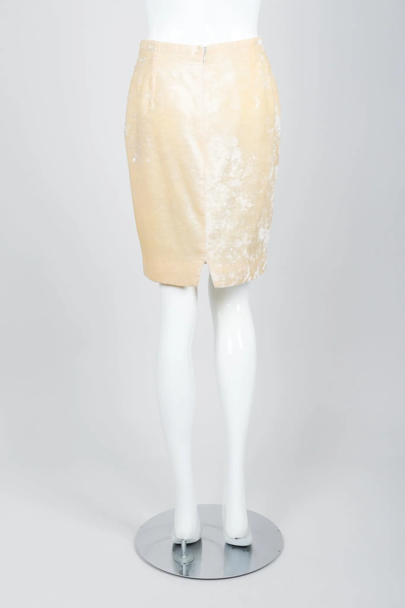 Crushed Velvet Jacket & Skirt Suit