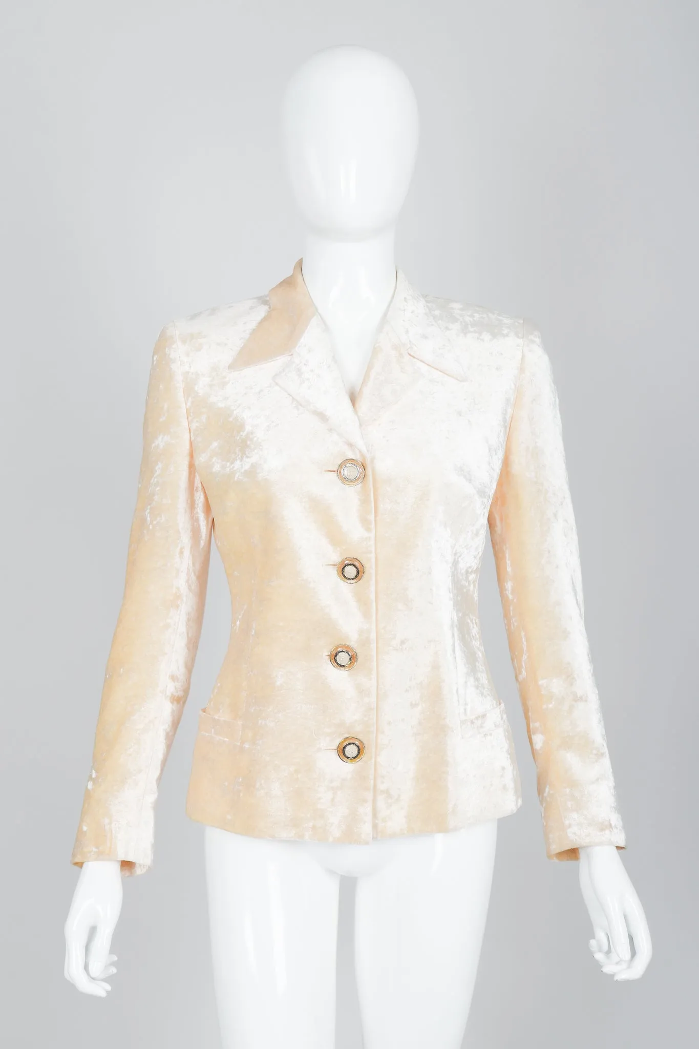 Crushed Velvet Jacket & Skirt Suit