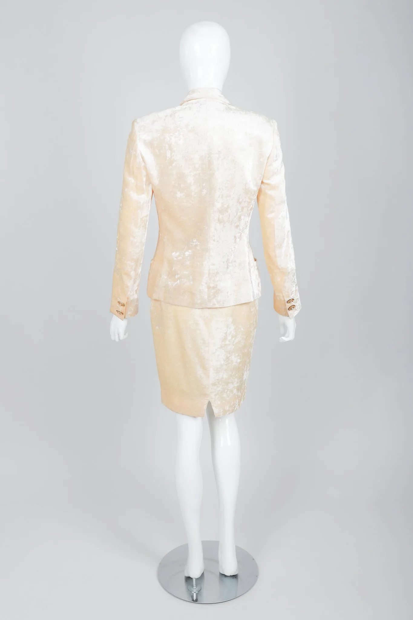 Crushed Velvet Jacket & Skirt Suit