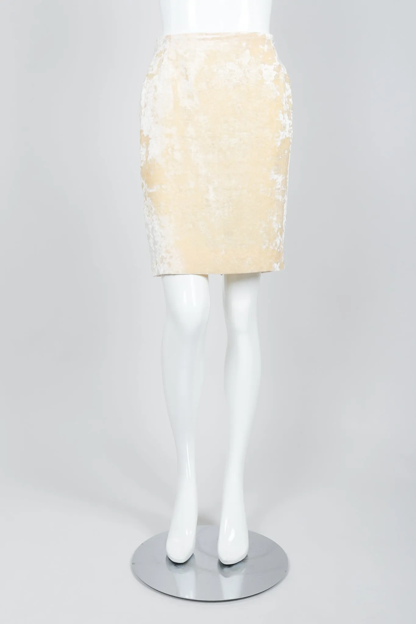 Crushed Velvet Jacket & Skirt Suit