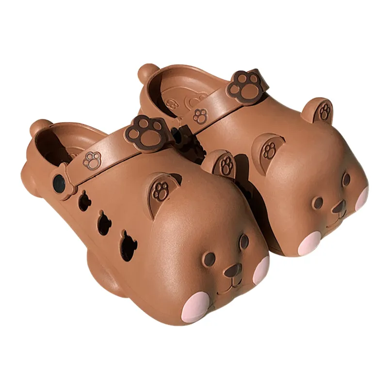 Cute three-dimensional bear slippers KF82663
