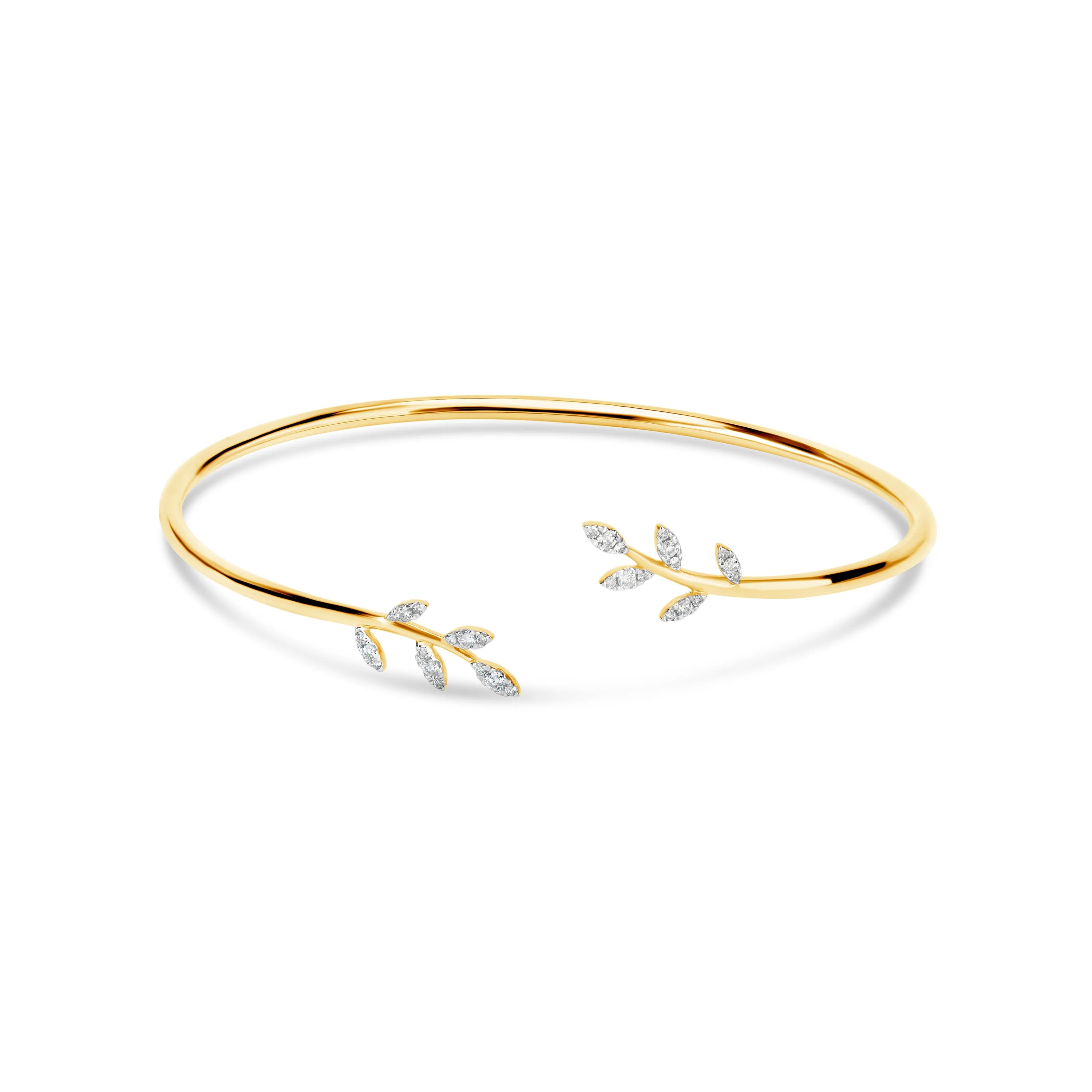 Diamond Leaf Flexible Bangle