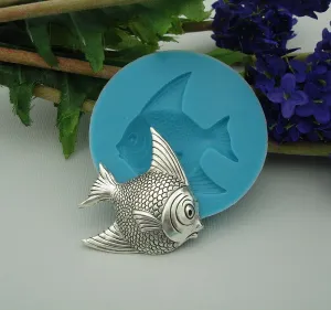 Fish Silicone Mold Flexible  for Crafts, Resin, Polymer Clay.