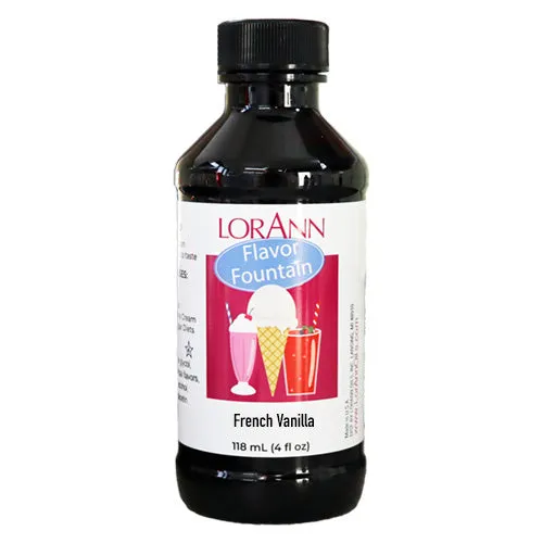 French Vanilla Flavor Fountain - 4 oz. - 32 oz. - Ice Cream and Beverage Flavors - LorAnn Oils - Canadian Distribution