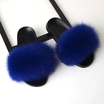 Fur slippers