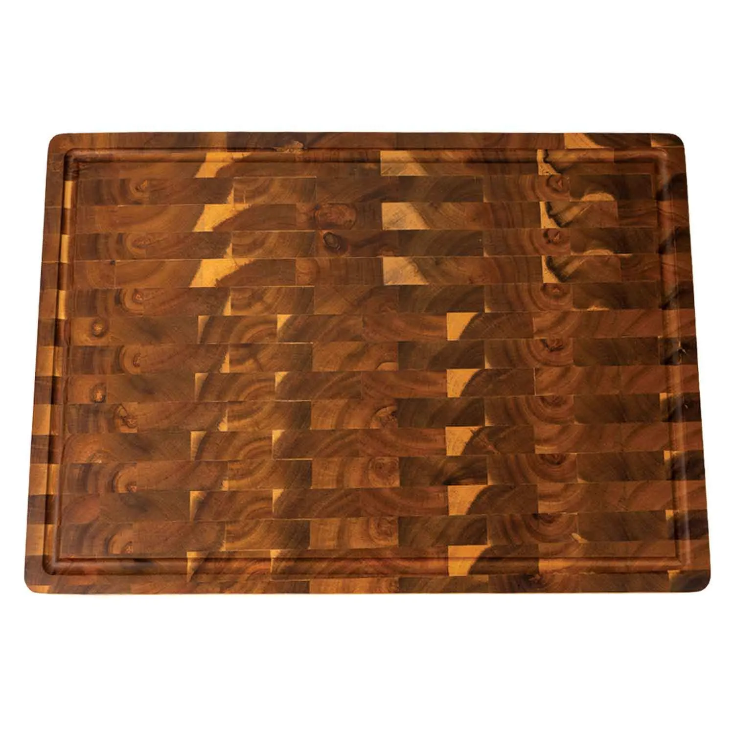 Handcrafted Butcher Block Cutting Board with Drip Catch Groove, 20 x 14 x 1.5 Inches, Thick Chopping Board, Highly Durable and Versatile Chopping Tray