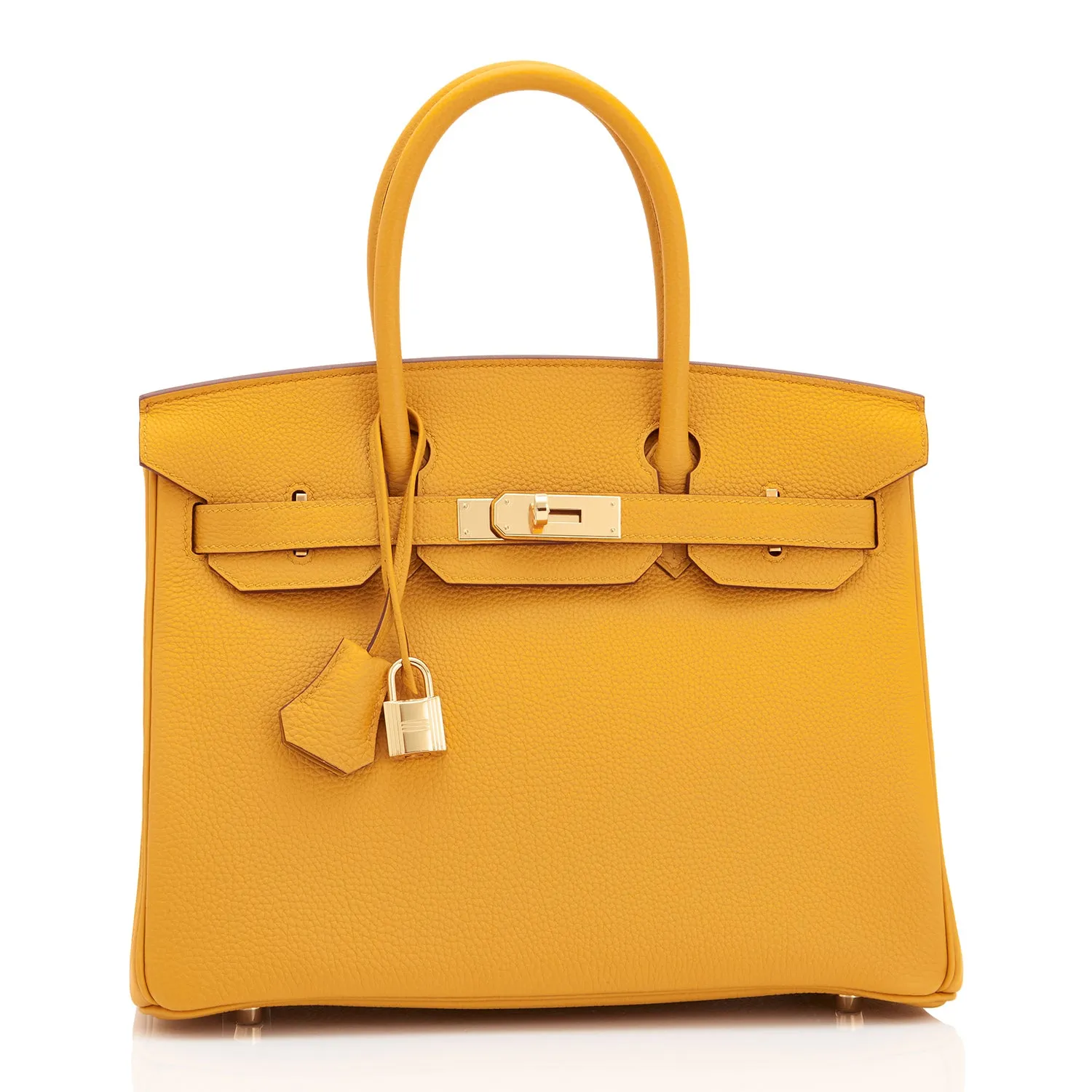 Hermes Jaune Ambre Birkin 30cm Togo Gold Hardware