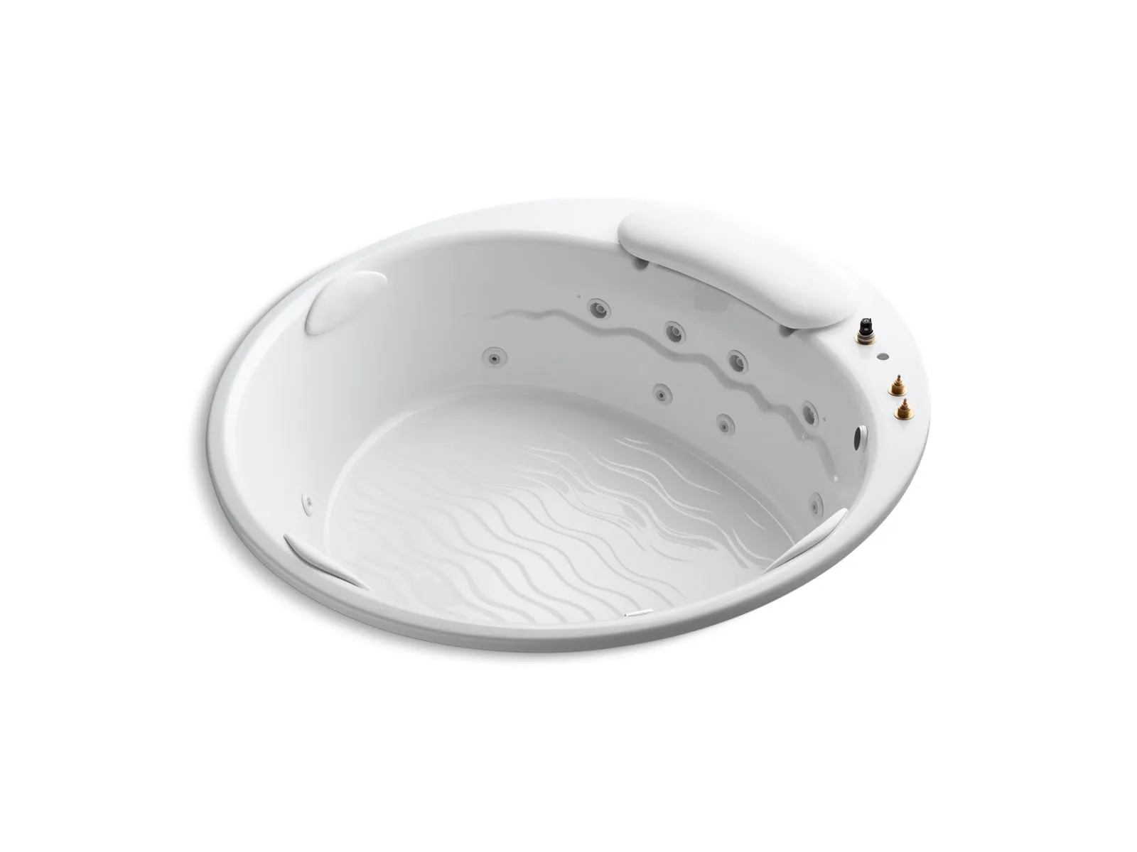 KOHLER K-1397-H3 RiverBath 75" x 75" drop-in whirlpool with heater without jet trim