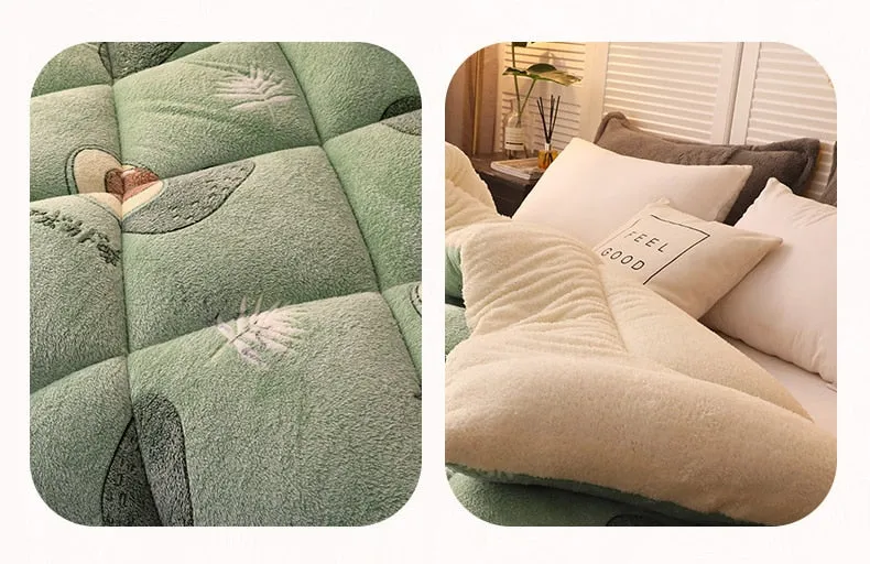 Luxuriously Warm Plush Super Thick Bed Quilt