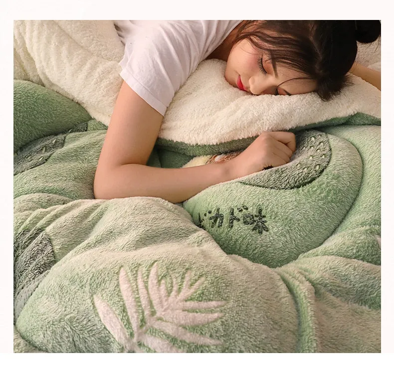 Luxuriously Warm Plush Super Thick Bed Quilt