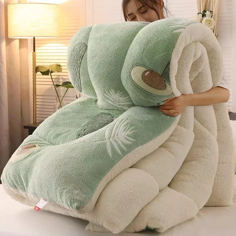 Luxuriously Warm Plush Super Thick Bed Quilt