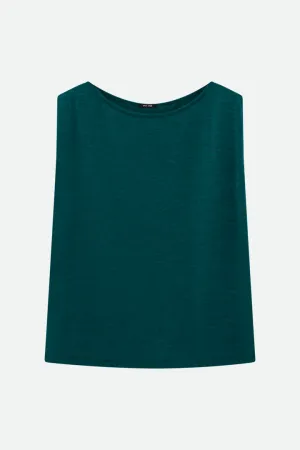 MAFALDA - T-shirt vert fines rayures lurex