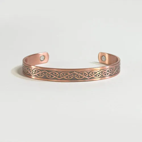 Maori Kowhaiwhai Koru Copper Bracelet