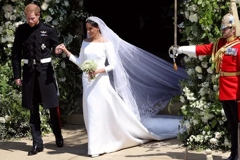 Meghan Markle Wedding Dress 2018 Elegant Stylish Bridal Gowns