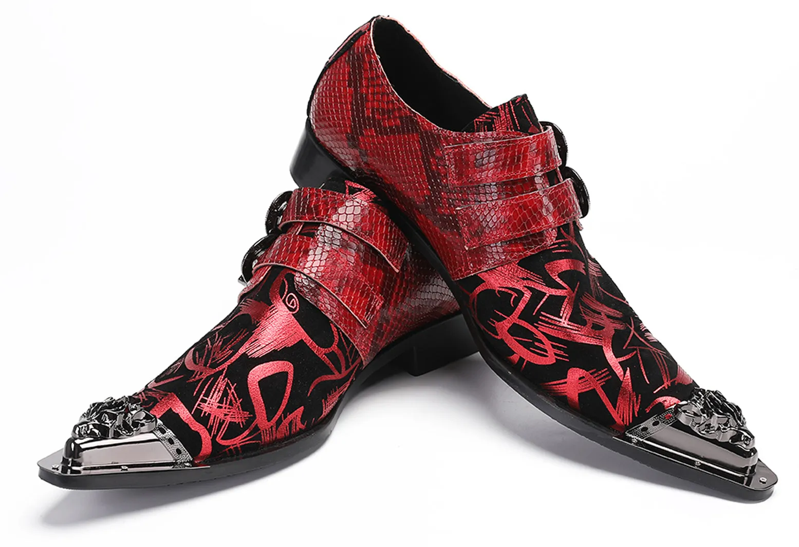 Mens Disco Party Casual Slip-Ons Western Loafers