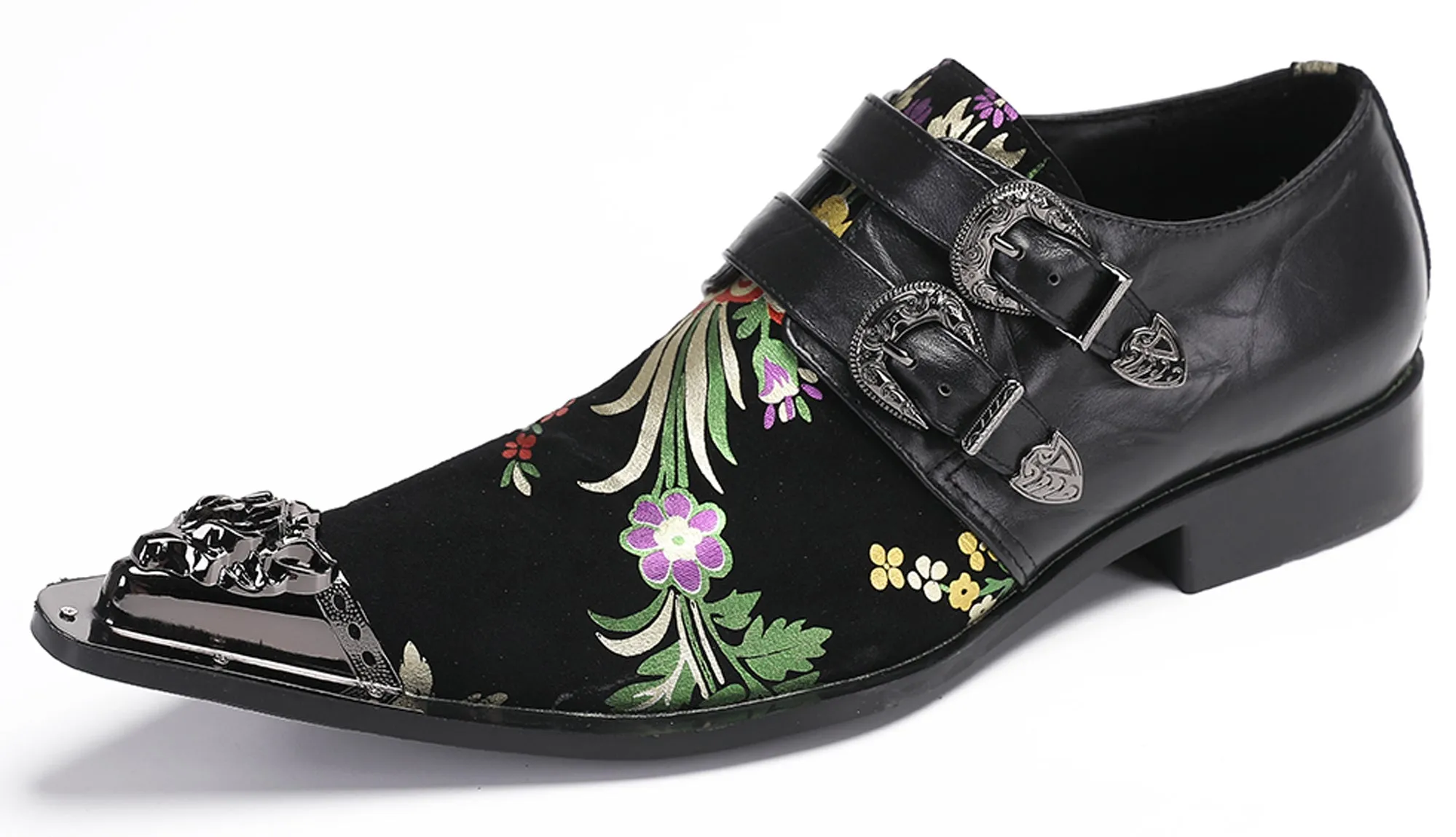 Mens Disco Party Casual Slip-Ons Western Loafers