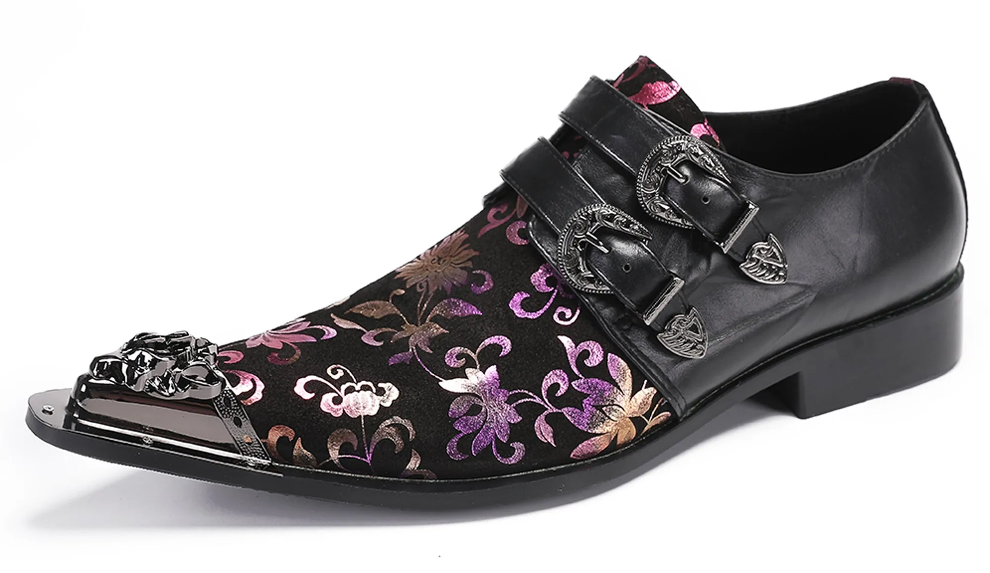 Mens Disco Party Casual Slip-Ons Western Loafers
