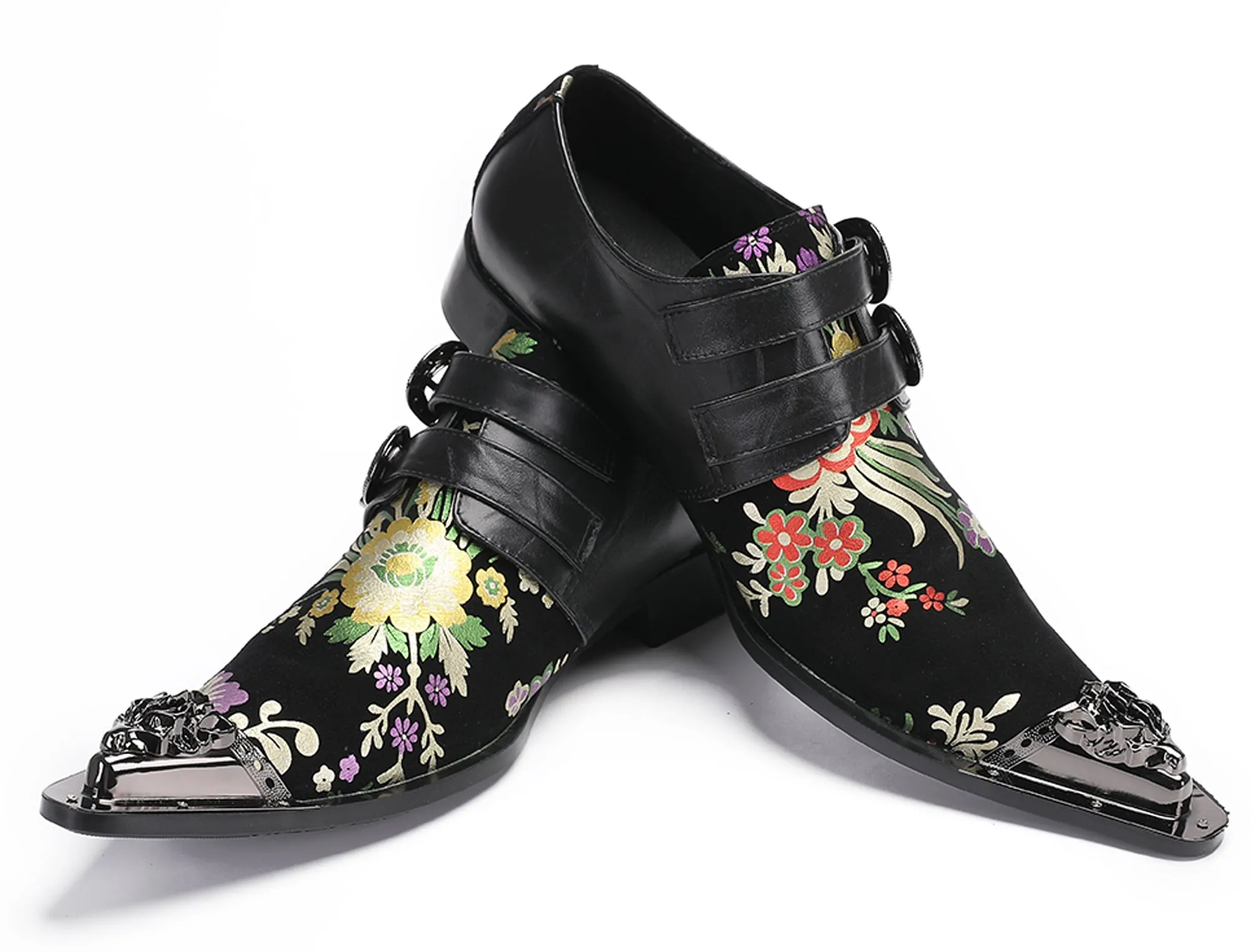 Mens Disco Party Casual Slip-Ons Western Loafers