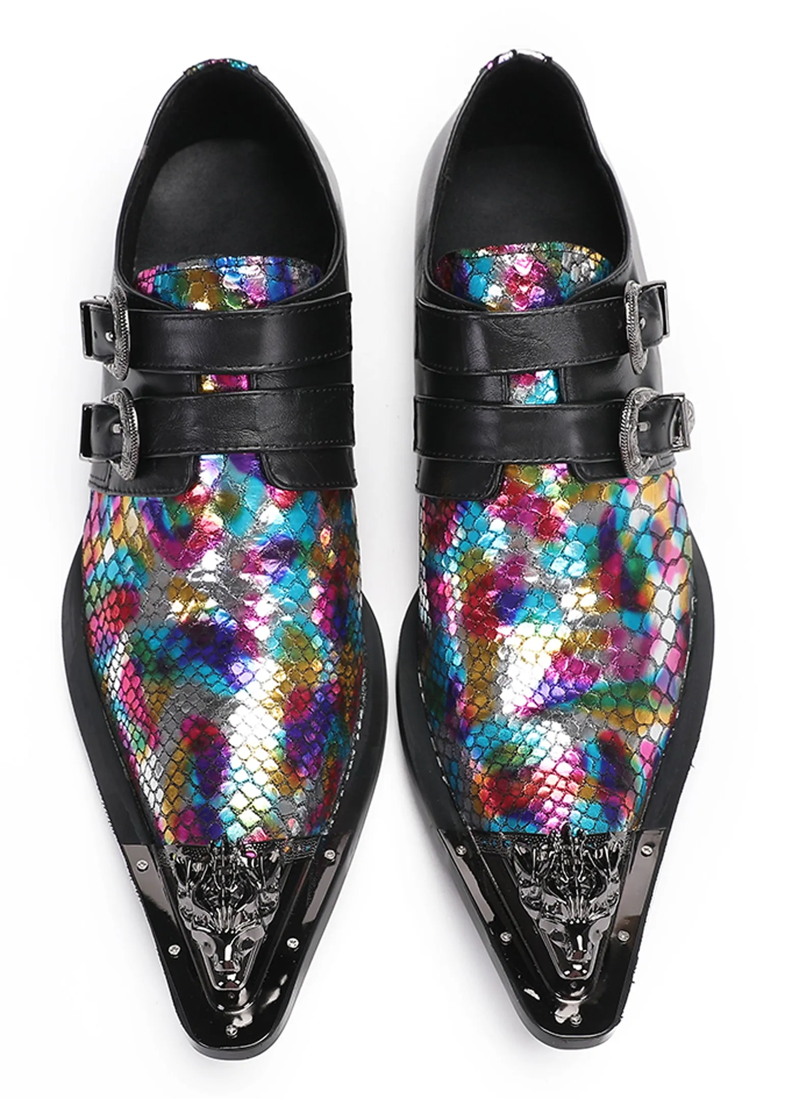 Mens Disco Party Casual Slip-Ons Western Loafers