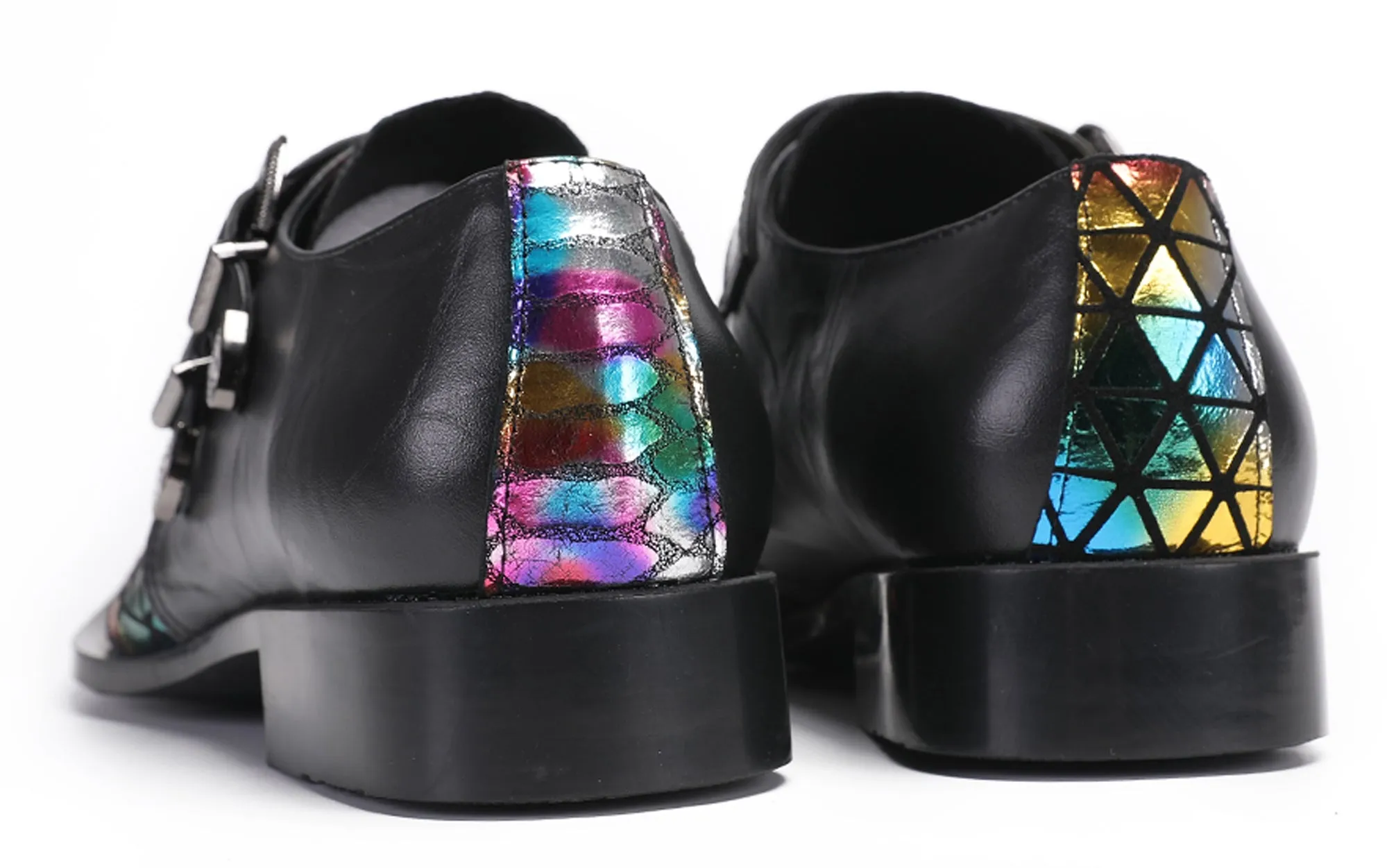 Mens Disco Party Casual Slip-Ons Western Loafers