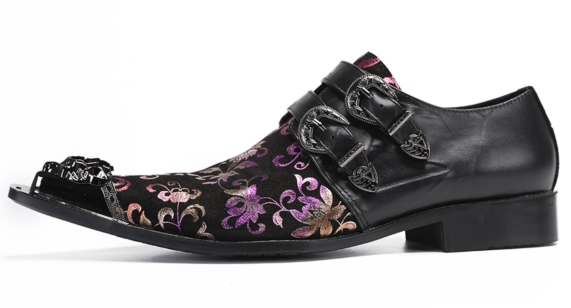Mens Disco Party Casual Slip-Ons Western Loafers