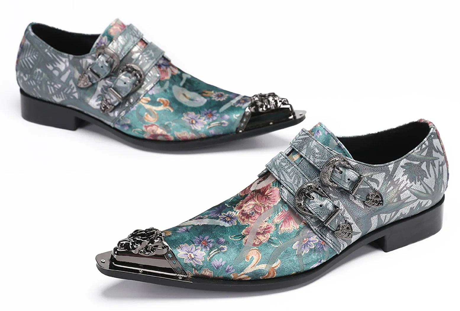 Mens Disco Party Casual Slip-Ons Western Loafers