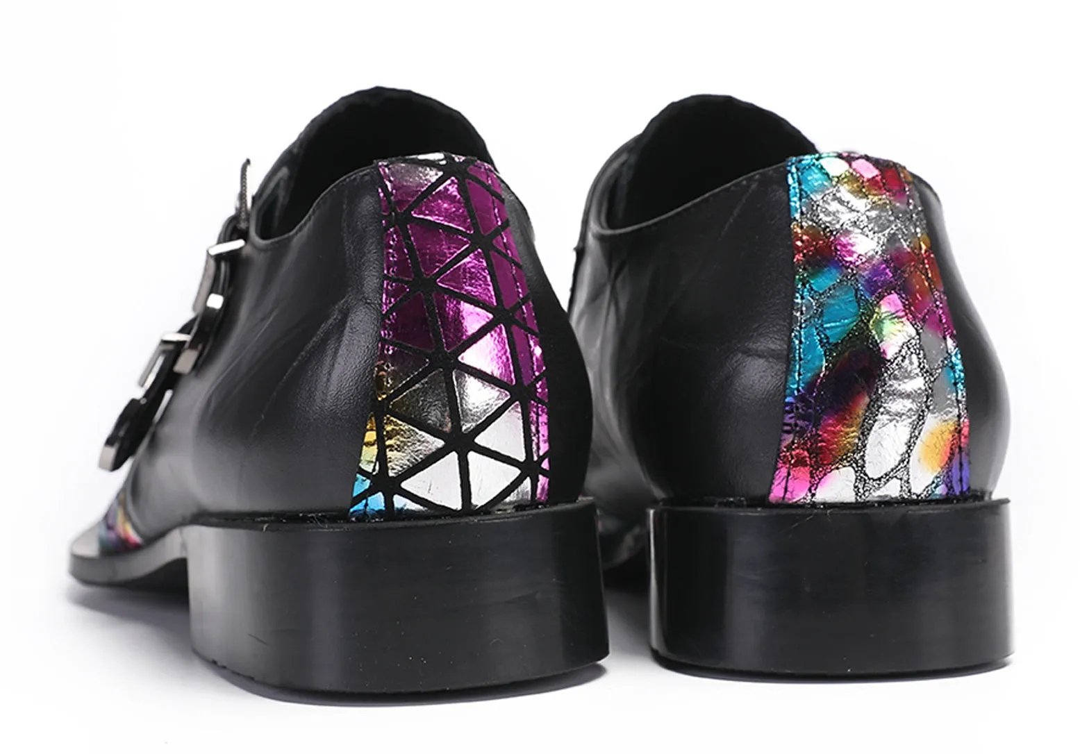 Mens Disco Party Casual Slip-Ons Western Loafers