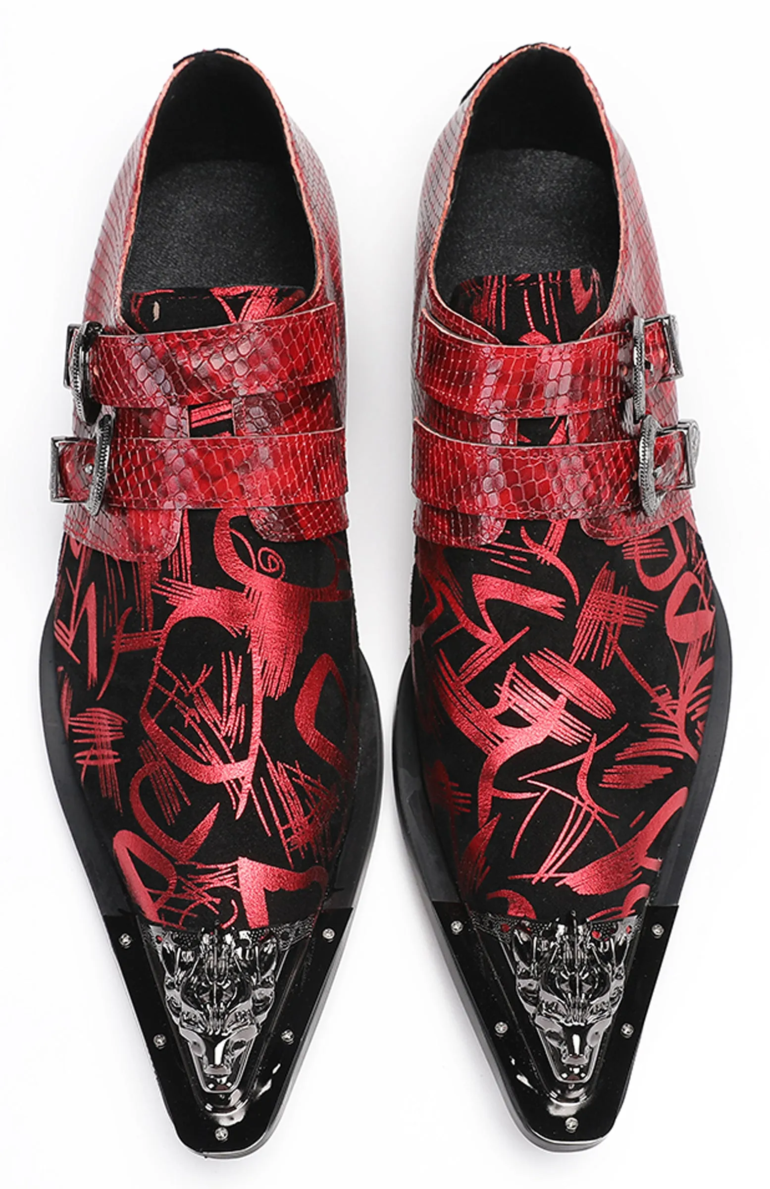 Mens Disco Party Casual Slip-Ons Western Loafers