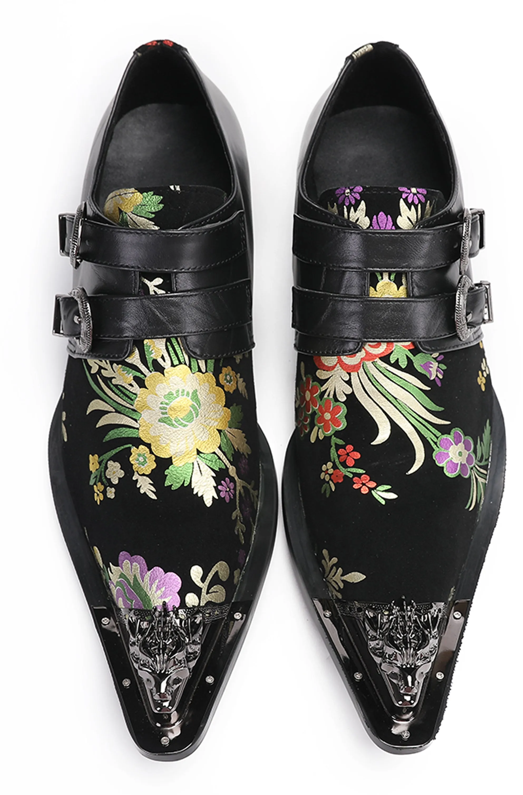 Mens Disco Party Casual Slip-Ons Western Loafers