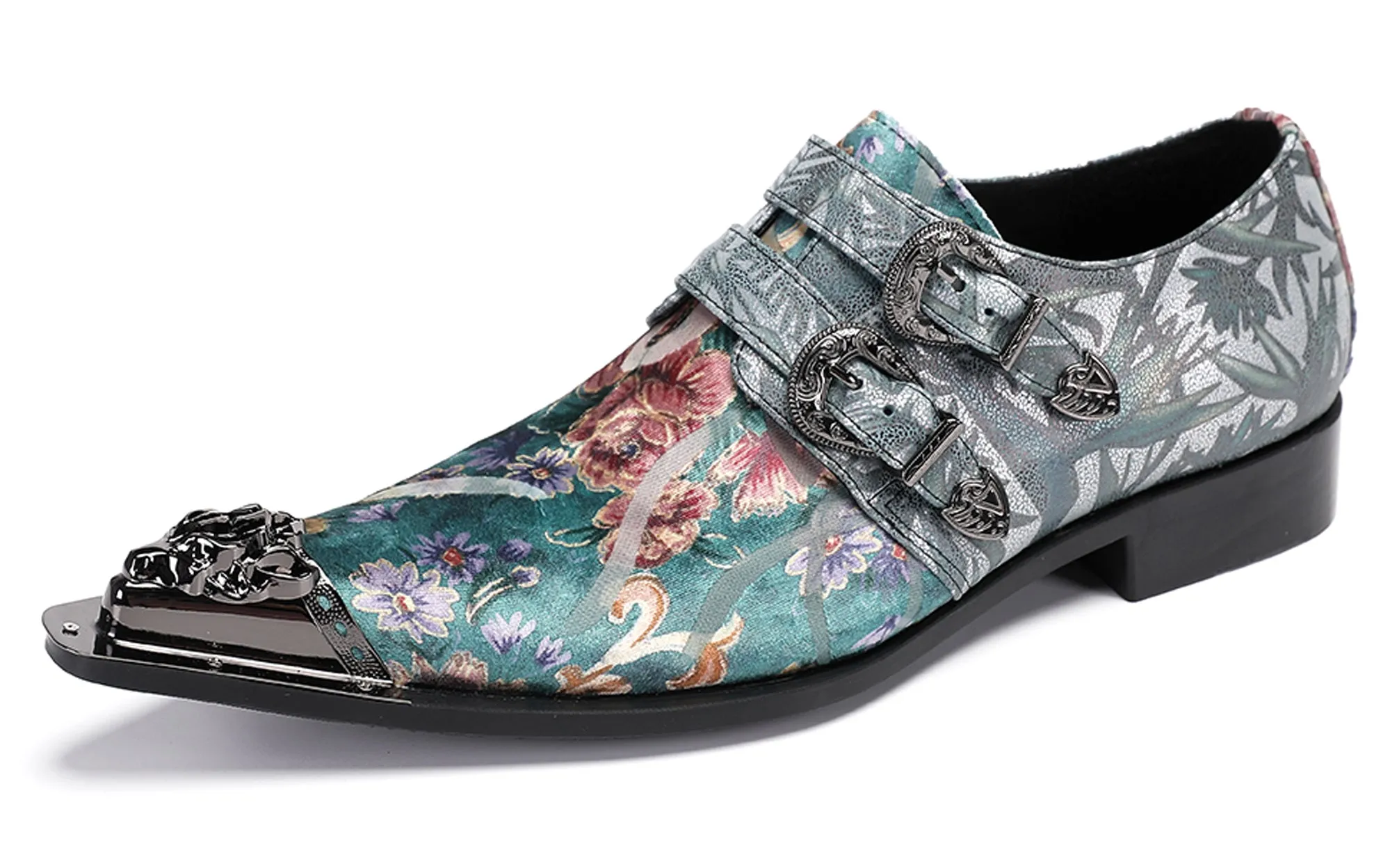 Mens Disco Party Casual Slip-Ons Western Loafers