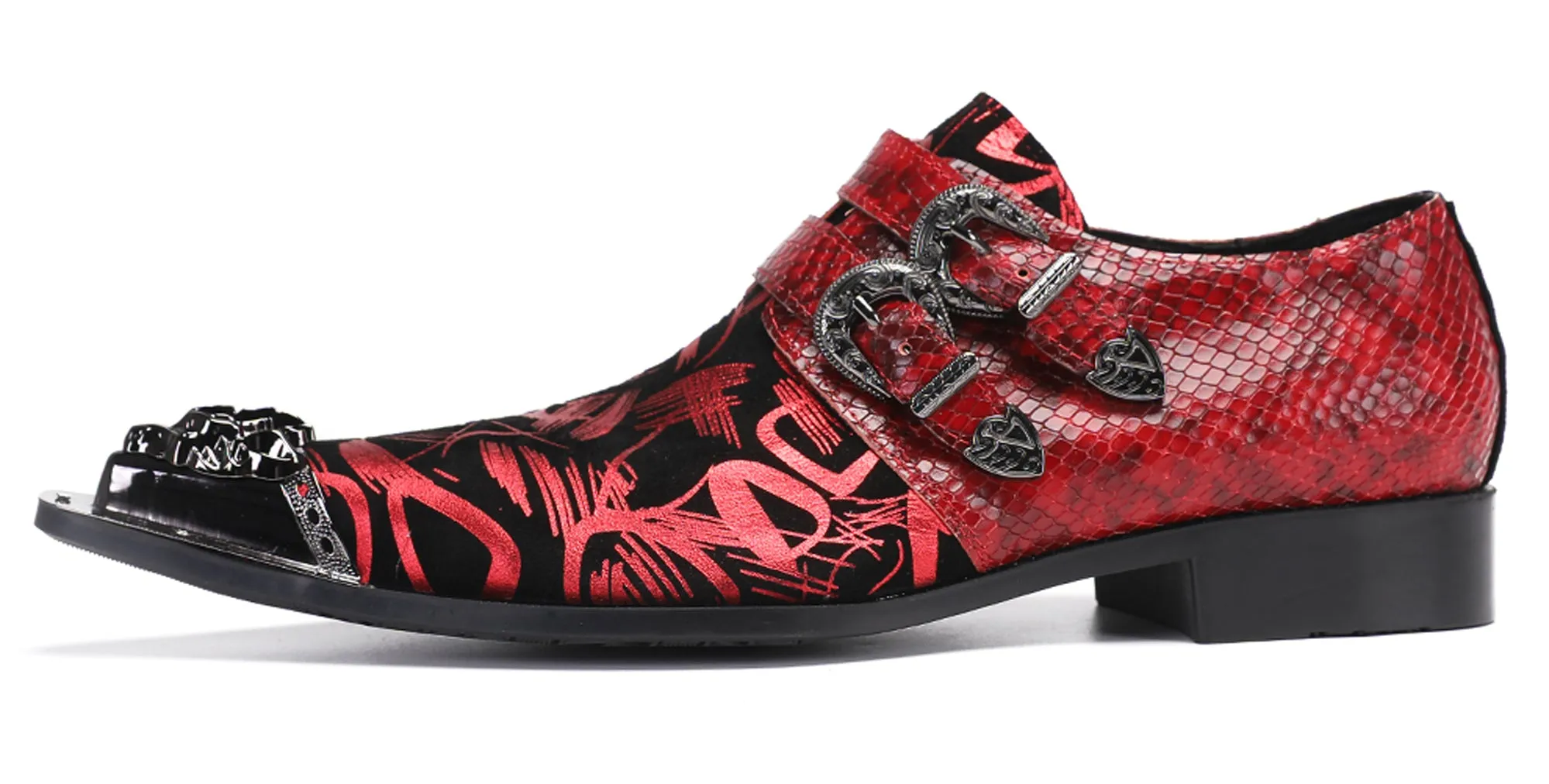 Mens Disco Party Casual Slip-Ons Western Loafers