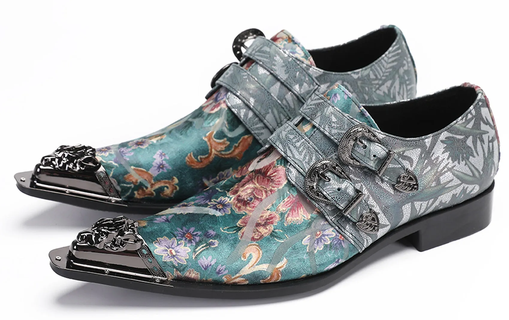 Mens Disco Party Casual Slip-Ons Western Loafers