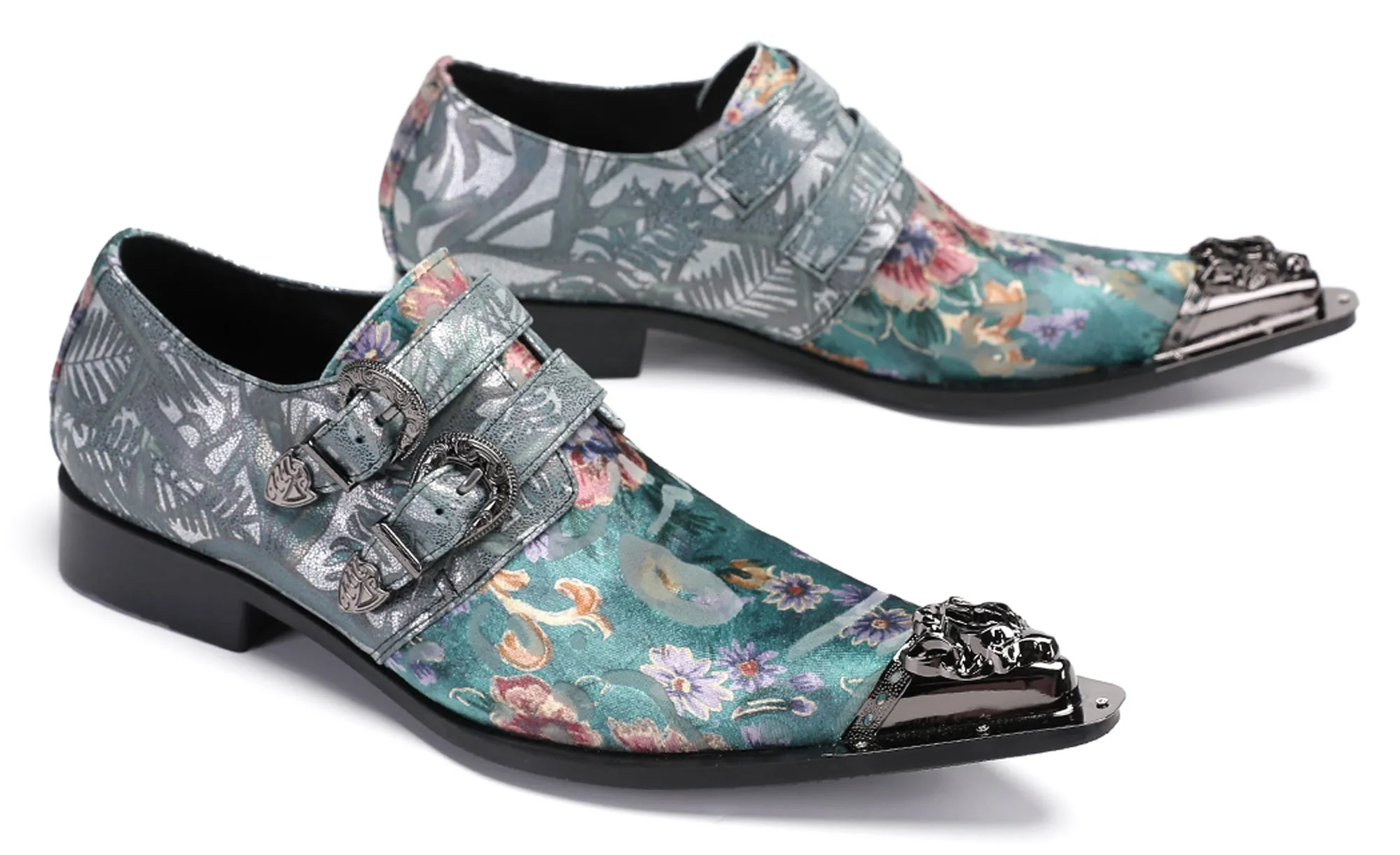 Mens Disco Party Casual Slip-Ons Western Loafers